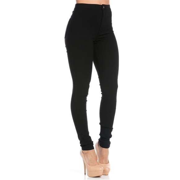 High Waist Skinny Stretchy Pants - Picture 3 of 8